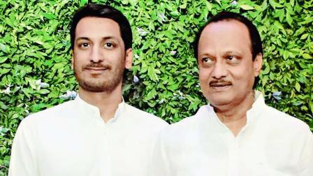 રાજ્યના ડેપ્યુટી ચીફ મિનિસ્ટર અને નૅશનલિસ્ટ કૉન્ગ્રેસ પાર્ટીના વડા અજિત પવાર અને તેમનો દીકરો પાર્થ પવાર