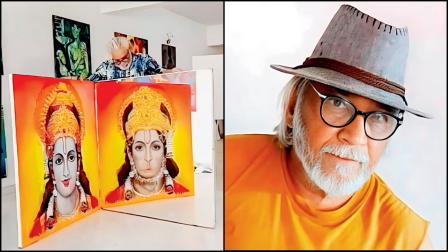 રામ-હનુમાન પેઇન્ટિંગ અકબર મોમિનનું સૌથી વધારે જોવાયેલાં પેઇન્ટિંગ્સમાંનું એક છે. રામના પેઇન્ટિંગને પાણીમાં જોતાં એમાં હનુમાનની છબિ દેખાય છે.