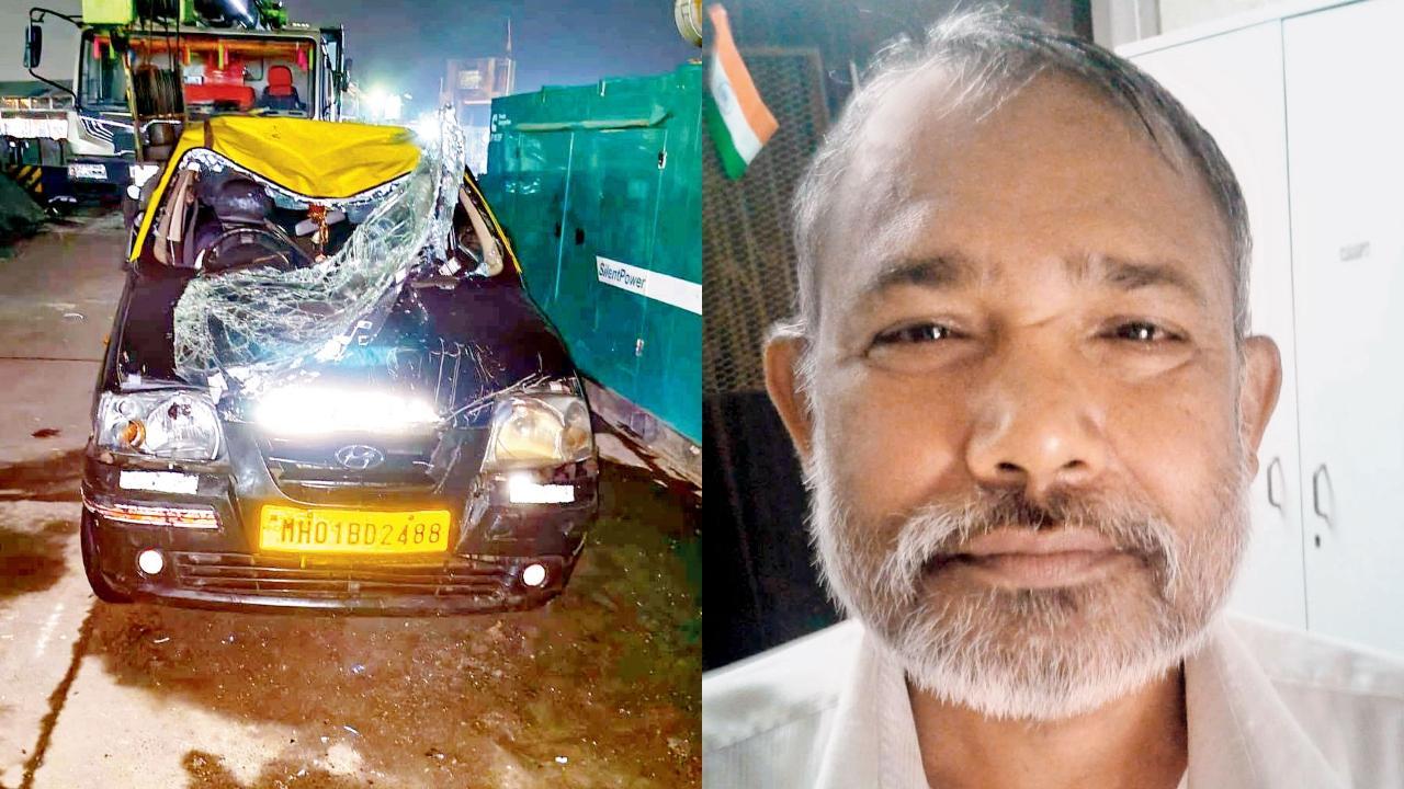 ખાબકેલી ટૅક્સી અને જીવ ગુમાવનાર જયપ્રકાશ શર્મા