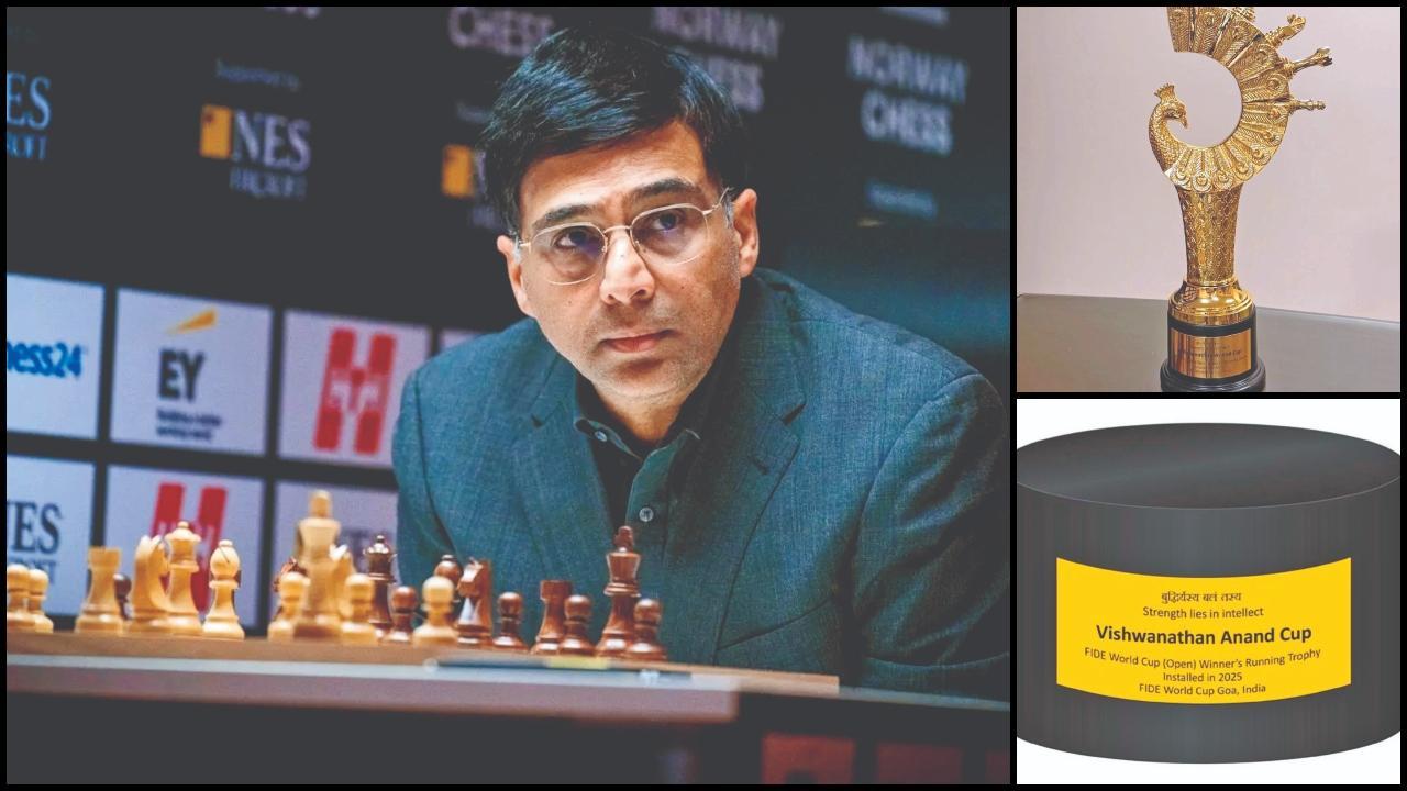 ચેસ વર્લ્ડ કપની ટ્રોફીને નામ મળ્યું ધ વિશ્વનાથન આનંદ કપ