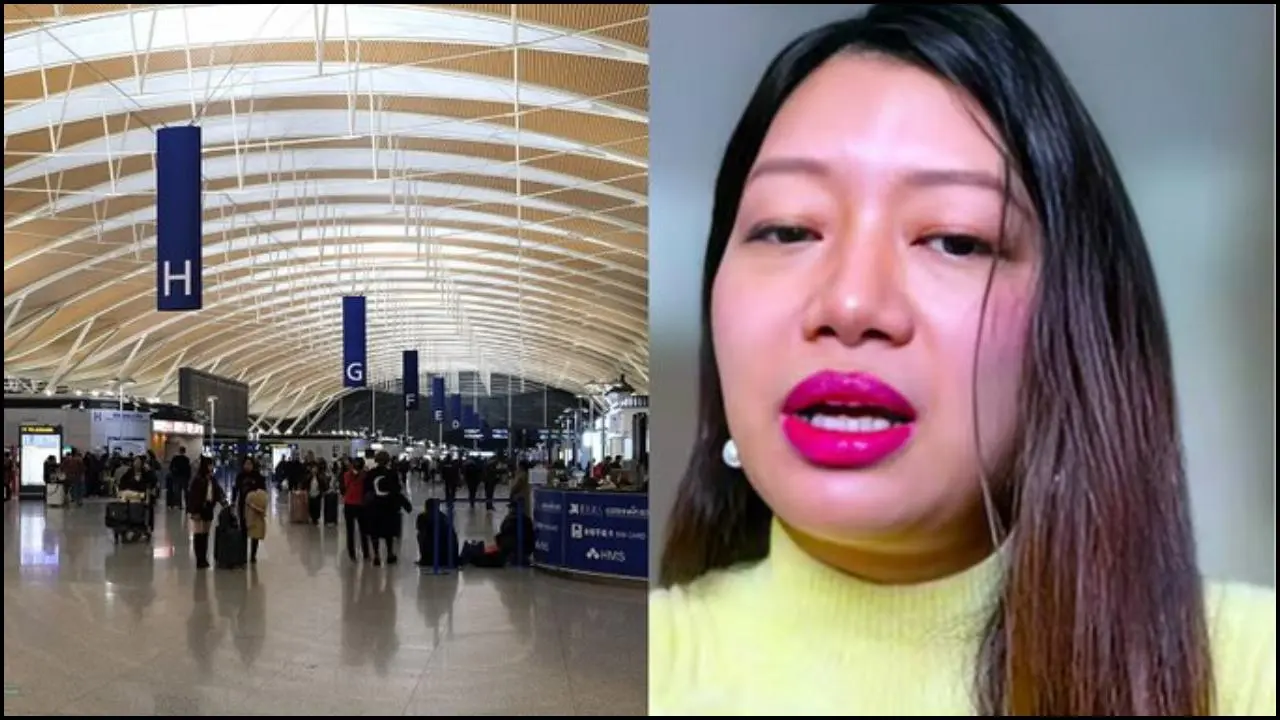 ચીન ઍરપોર્ટ પર પ્રેમા વાંગજોમ થોંગડોક સાથે ગેરવર્તન (તસવીર: X)