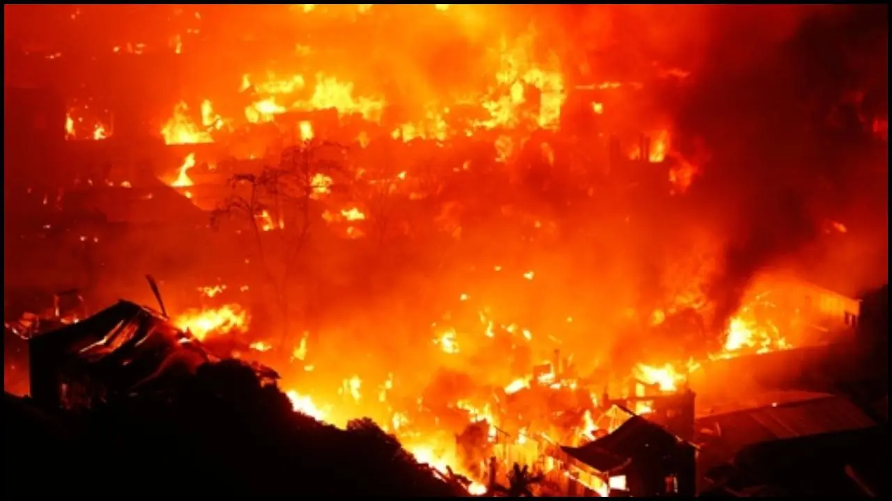  કોરેલ ઝૂંપડપટ્ટીમાં આગ (તસવીર સૌજન્ય: સોશિયલ મીડિયા) 