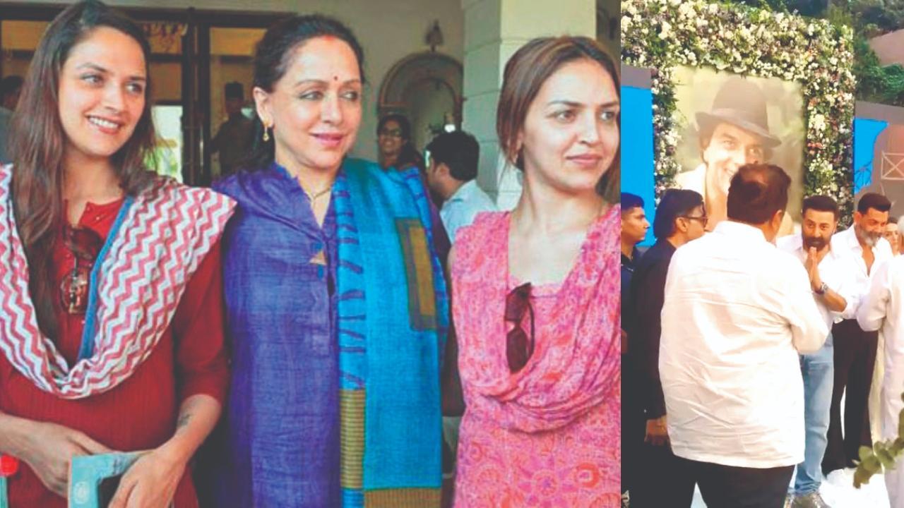 ધર્મેન્દ્રની પ્રાર્થનાસભામાં હેમા માલિની અને તેમની દીકરીઓ ગેરહાજ,ઘરે રાખ્યાં ભજન