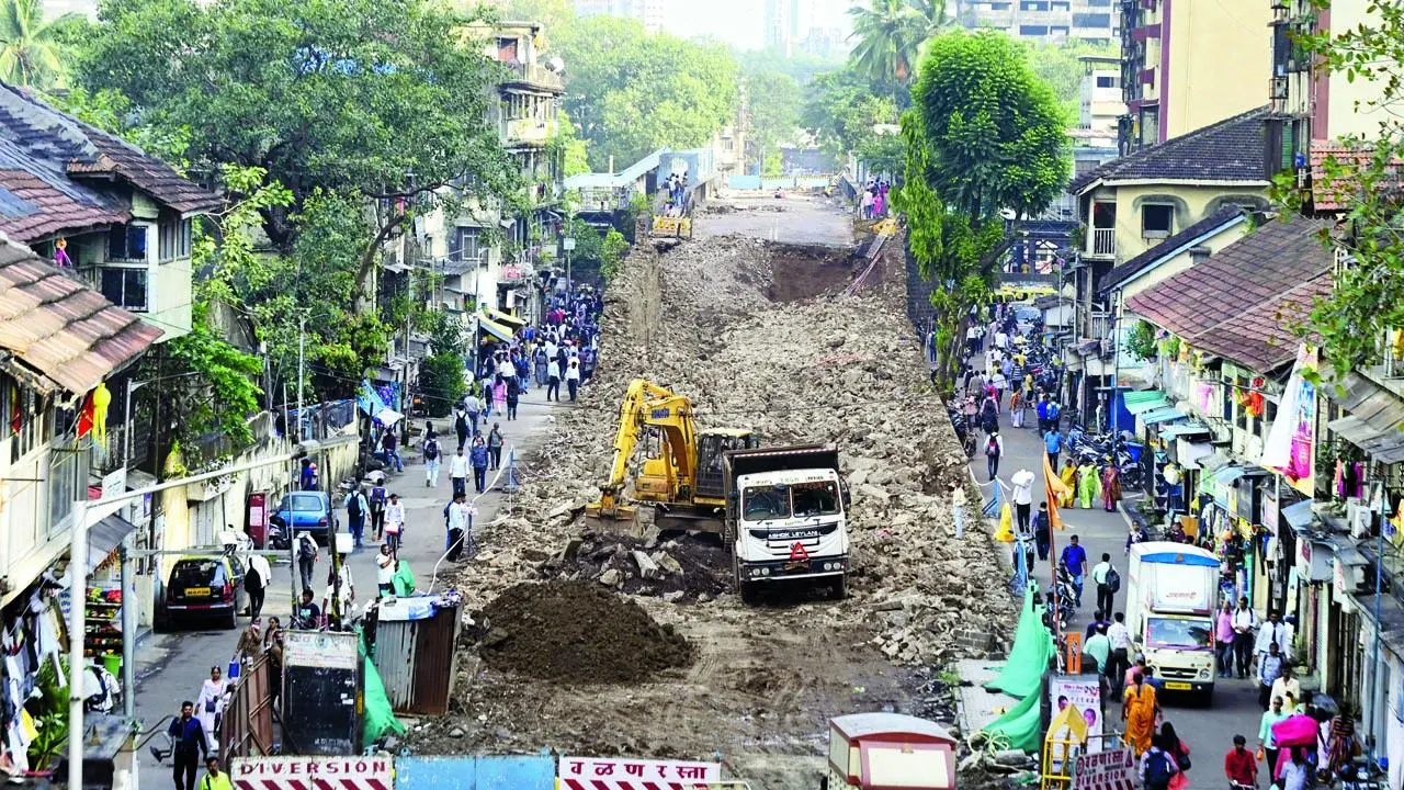 એલ્ફિન્સ્ટન પર આવેલો રોડ ઓવર બ્રિજ