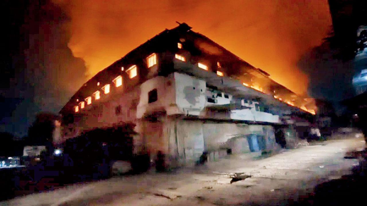 ભિવંડીમાં લાગેલી ભીષણ આગ