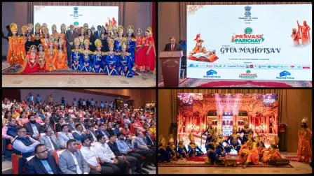 આ પ્રસંગે સંગીતમય પ્રદર્શન રિયાધની વૈદેહી નૃત્ય શાળાના પ્રતિભાશાળી વિદ્યાર્થીઓ દ્વારા તૈયાર કરવામાં આવ્યું હતું. 