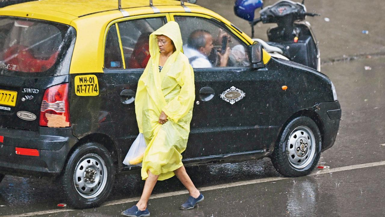 ગઈ કાલે સવારથી ચાલુ થયેલા વરસાદે અનેક મુંબઈગરાઓના રવિવારે હરવા-ફરવાના પ્લાન ખોરવ્યા હતા. માહિમ, ક્રૉફર્ડ માર્કેટ, વરલી સહિત અનેક વિસ્તારોમાં લોકો છત્રી અને રેઇનકોટ સાથે બહાર નીકળેલા જોવા મળ્યા હતા. (તસવીરોઃ આશિષ રાજે)