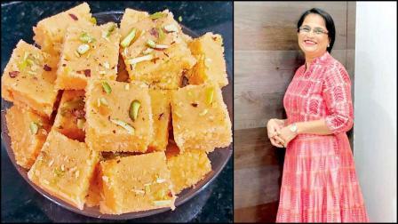 કાજુ-નારિયેળની બરફી