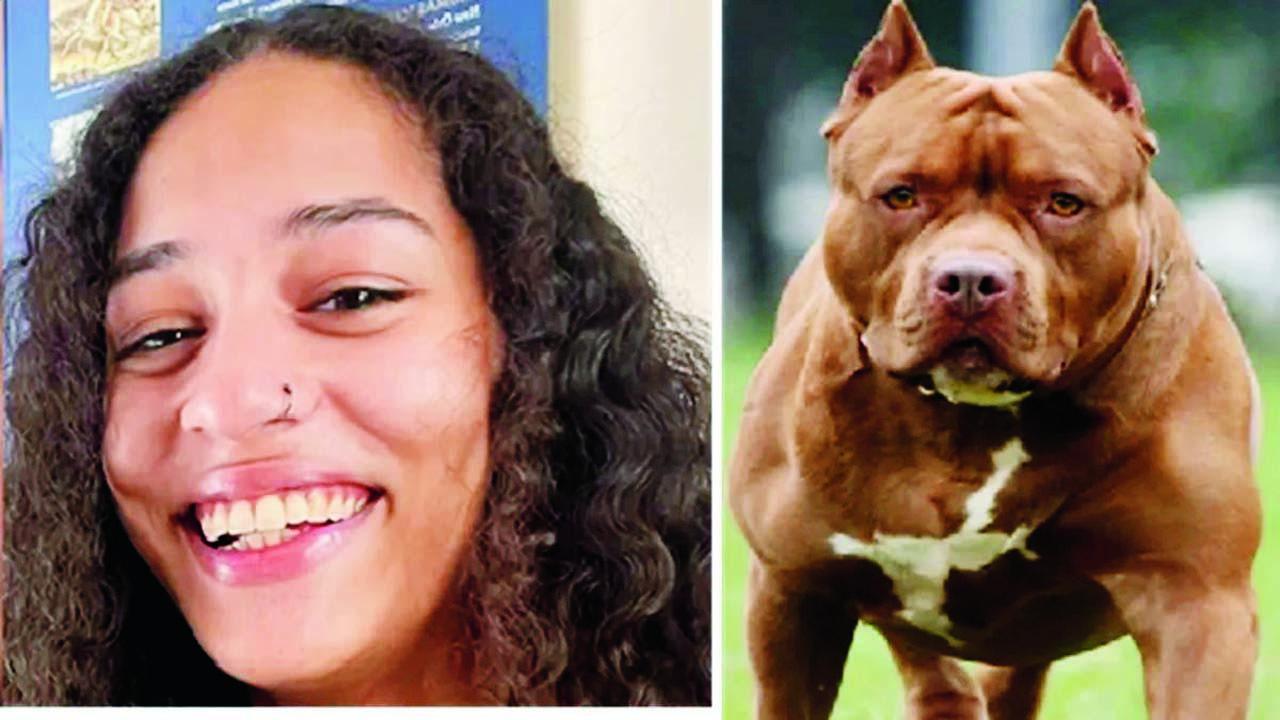 યુવતી અને પાળેલો ડૉગ