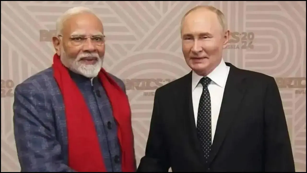 ભારતના વડા પ્રધાન નરેન્દ્ર મોદી અને રશિયાના રાષ્ટ્રપતિ વ્લાદિમીર પુતિન