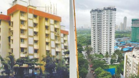 મુલુંડની પૂર્વરંગ સોસાયટીની સેલ્ફ-રીડેવલપમેન્ટ પહેલાં અને પછીની તસવીર