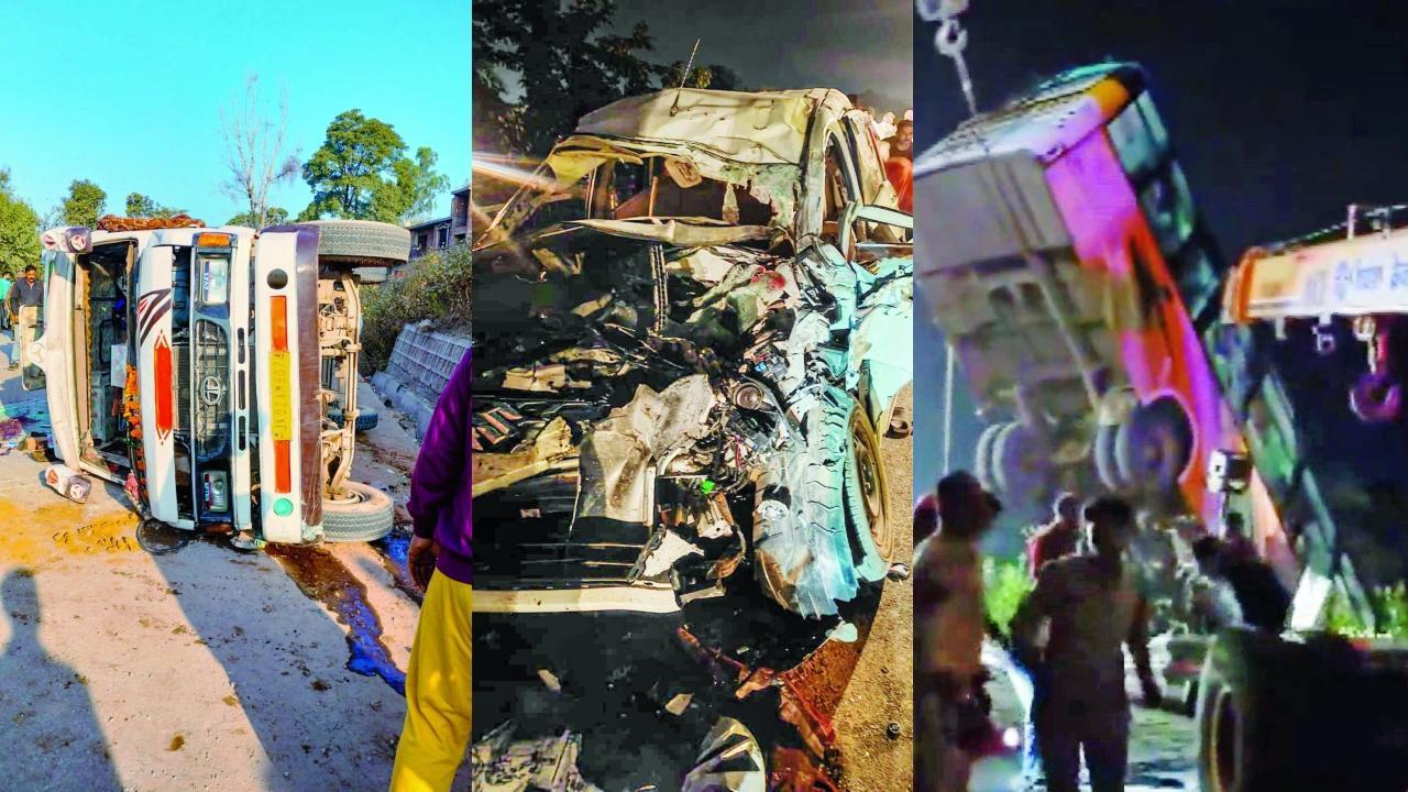 વિવિધ અકસ્માતોની તસવીરો