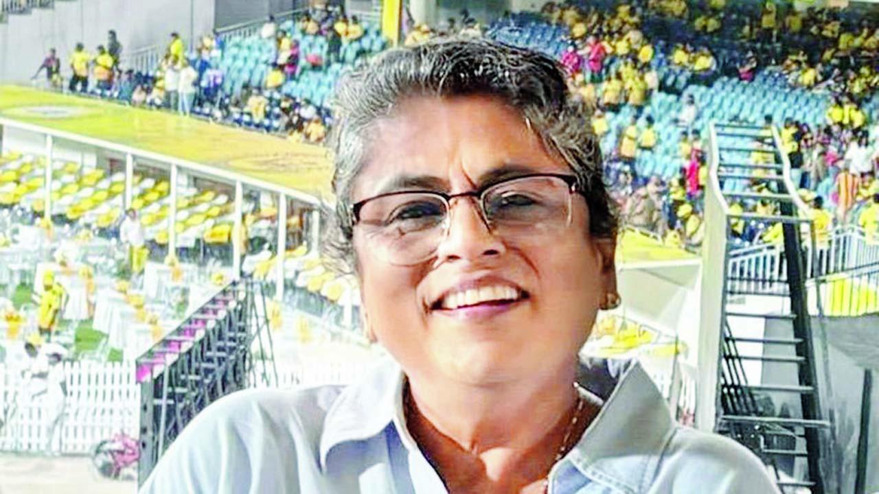 ચેન્નઈના ચેપૉક સ્ટેડિયમમાં સુધા શાહ.