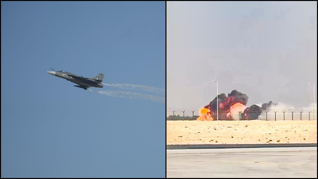 તેજસ ઍર શો દરમિયાન ક્રૅશ થયું (તસવીર: એજન્સી)