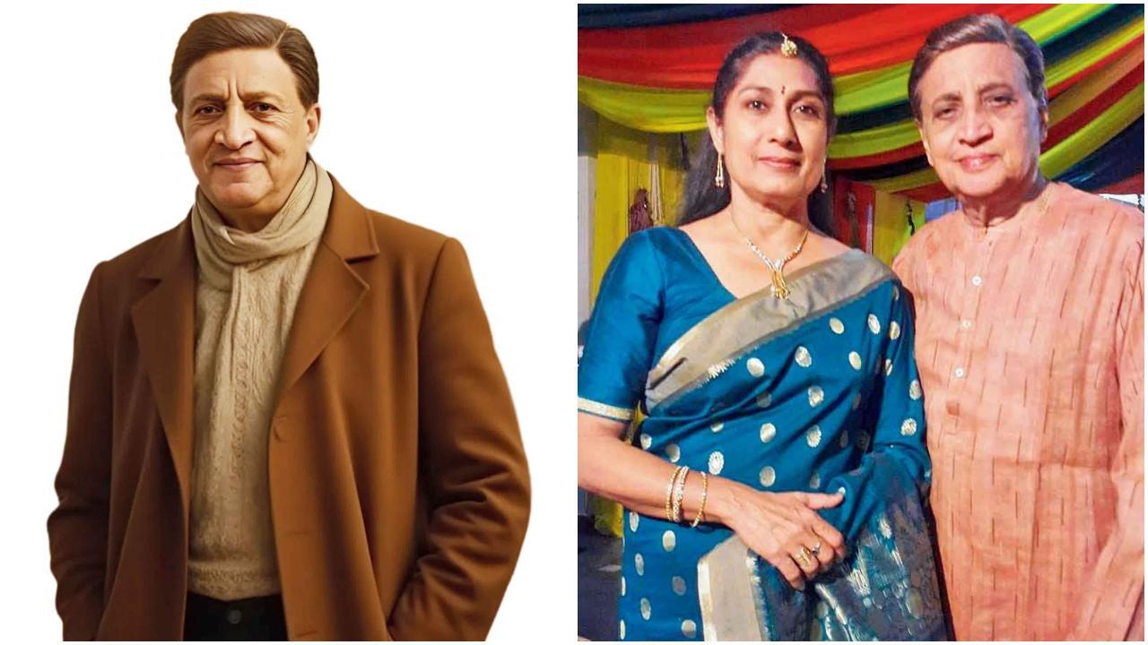 પત્ની રાગિણી શાહ સાથે દીપક ઘીવાલા.