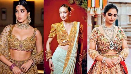 બીજ્વેલ્ડ બ્લાઉઝનો ટ્રેન્ડ બહુ વધી રહ્યો છે