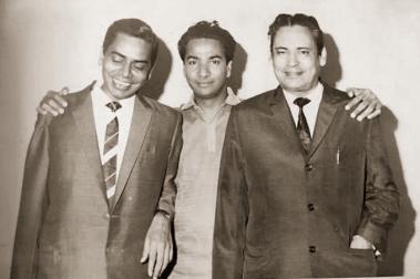 શૈલેન્દ્ર, દત્તારામ અને હસરત જયપુરી.