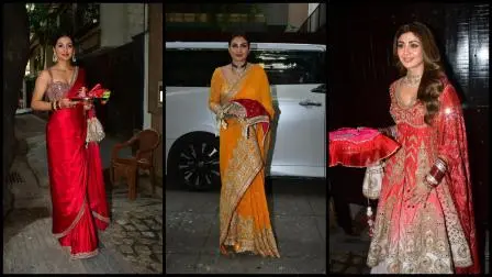 ગીતા બસરા, રવિના ટંડન અને શિલ્પા શેટ્ટી સુનિતા કપૂરની કરવા ચોથ ઉજવણીમાં પહોંચ્યા હતા. (તસવીર: વૂમપ્લા ઇન્સ્ટાગ્રામ)