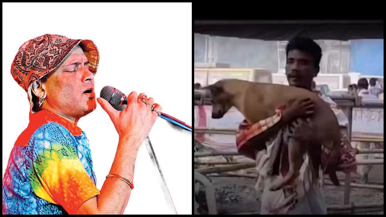 ઝુબીન ગર્ગ અને રેસ્ક્યૂ કરાયેલ શ્વાન  