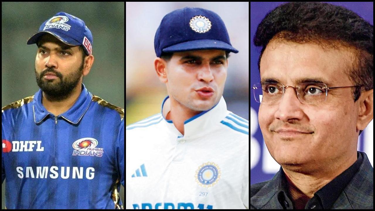 રોહિત શર્મા, શુભમન ગિલ અને સૌરવ ગાંગુલી ફાઇલ તસવીર (સૌજન્ય: મિડ-ડે)