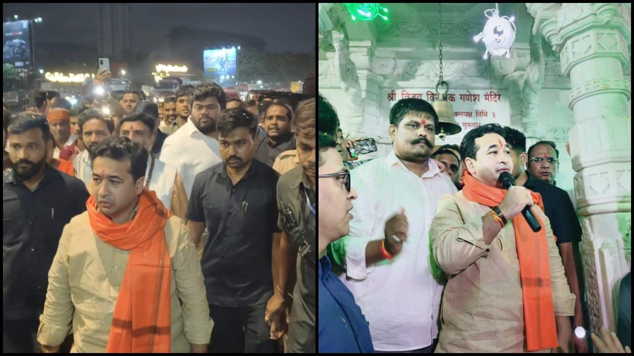 નિતેશ રાણે મીરા રોડ ઘટના સ્થળે પહોંચ્યા (તસવીર સૌજન્ય: સોશિયલ મીડિયા) 