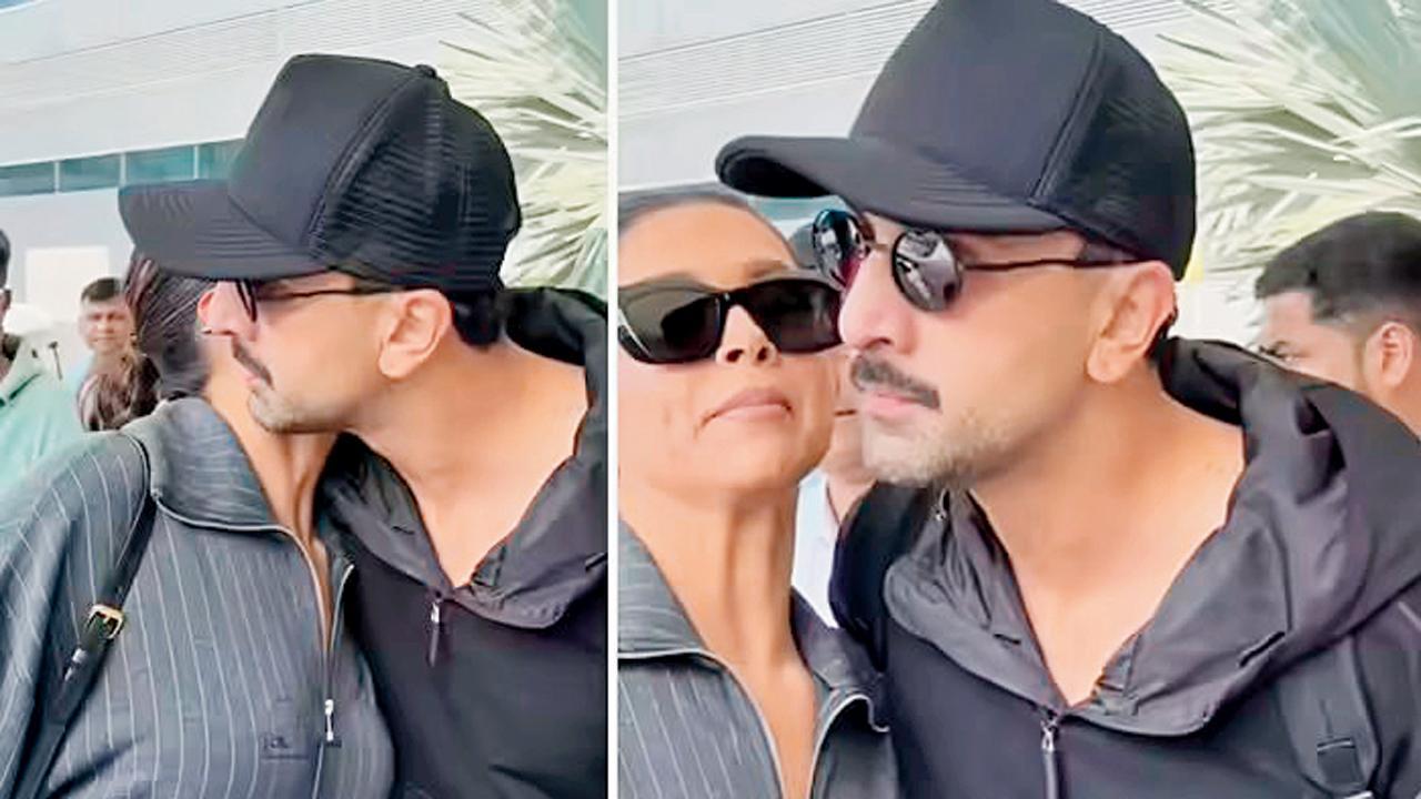 રણબીર કપૂર અને દીપિકા પાદુકોણે એકબીજાને ગળે લગાવ્યાં