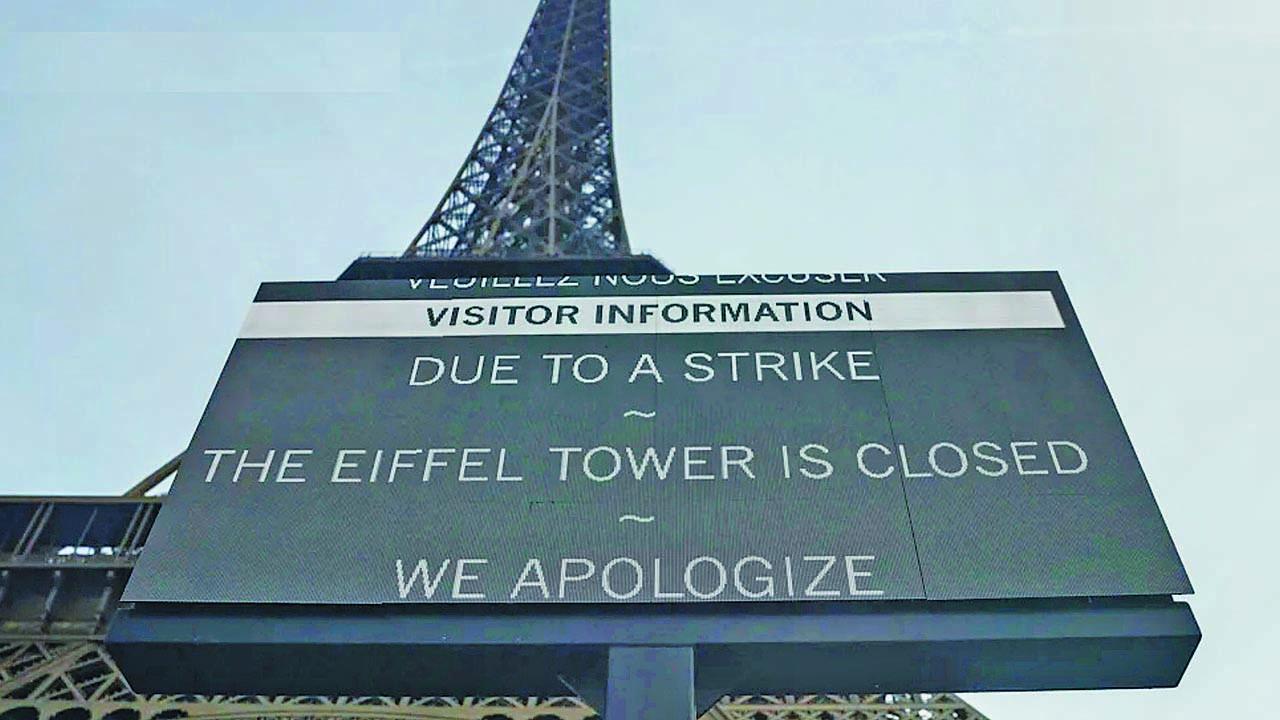 પ્રદર્શનને કારણે આઇફલ ટાવર બંધ કરવો પડ્યો હતો