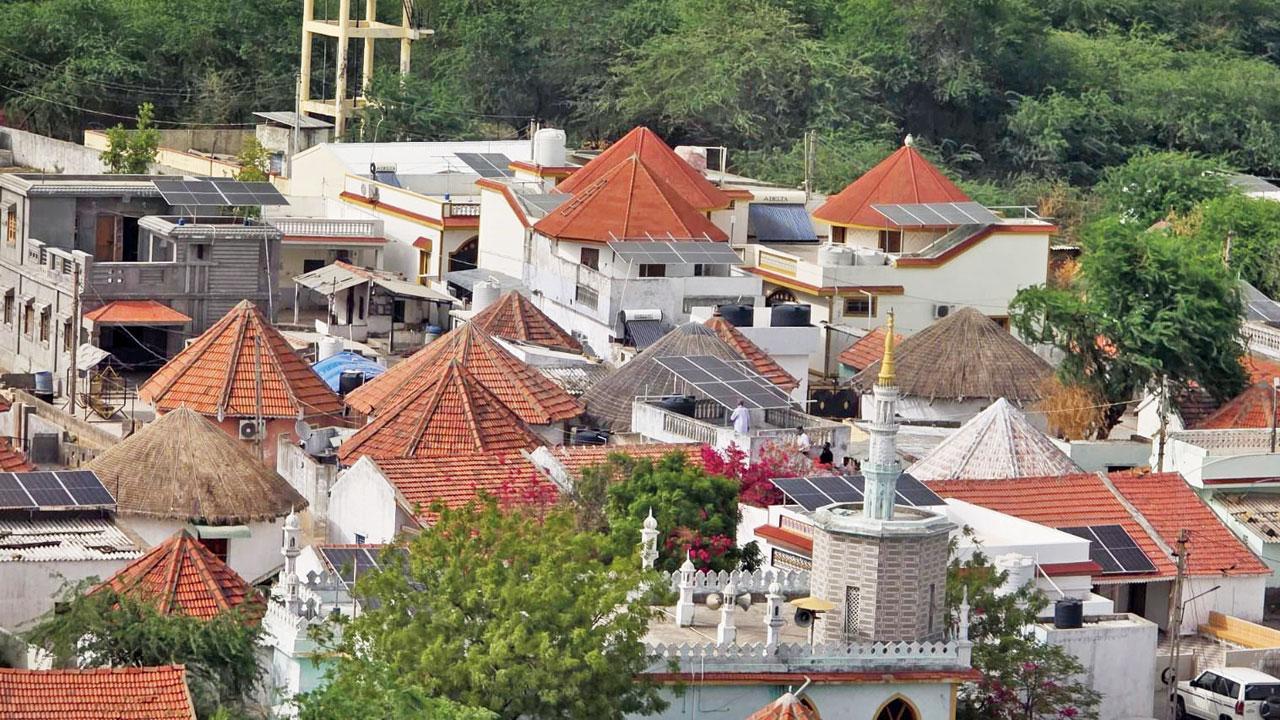 ધોરડો ગામમાં ઘરો પર લગાડવામાં આવેલી સોલર-રૂફટૉપ પૅનલ