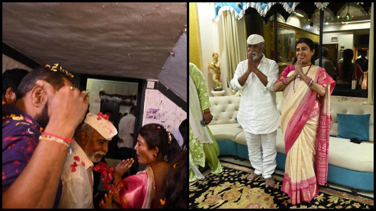 Photos: મુંબઈની દગડી ચાળમાં ડૉન અરુણ ગવળીનું જોરદાર સ્વાગત, હાથ જોડી માન્યો આભાર