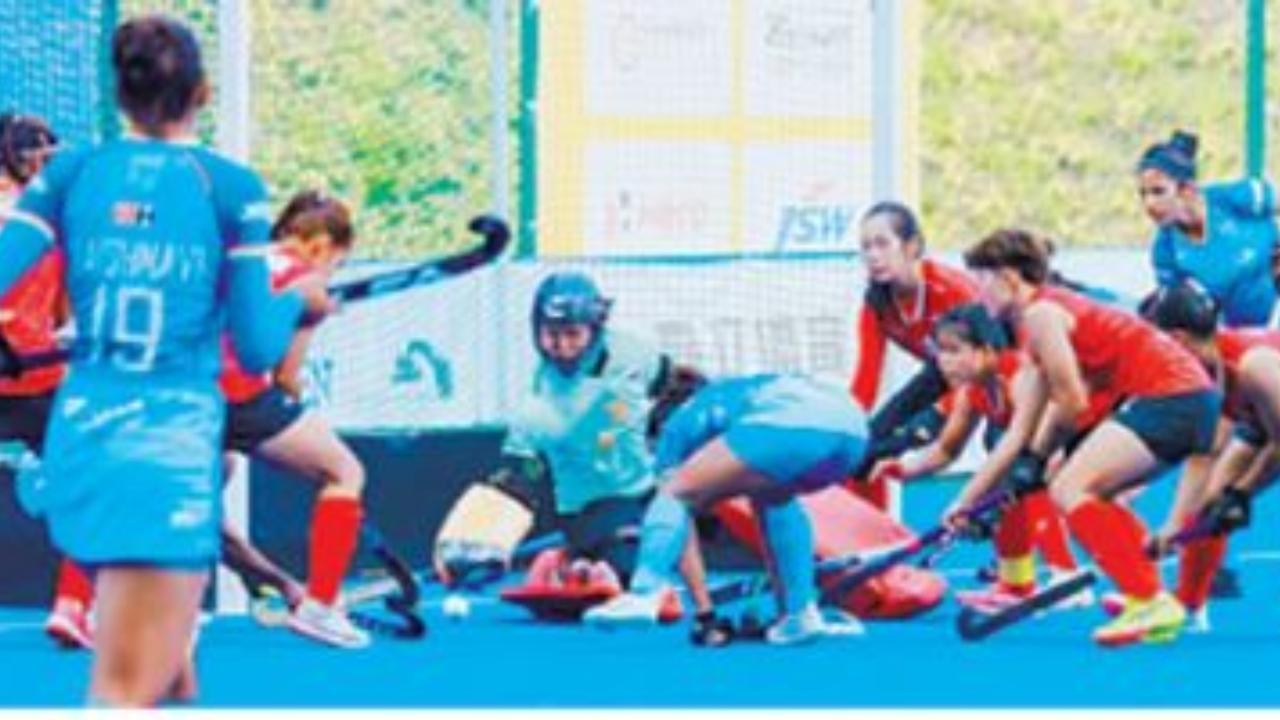 ગોલ કરવા અને ગોલ રોકવાની રસાકસી જોવા મળી ભારત-થાઇલૅન્ડની મહિલા પ્લેયર્સ વચ્ચે