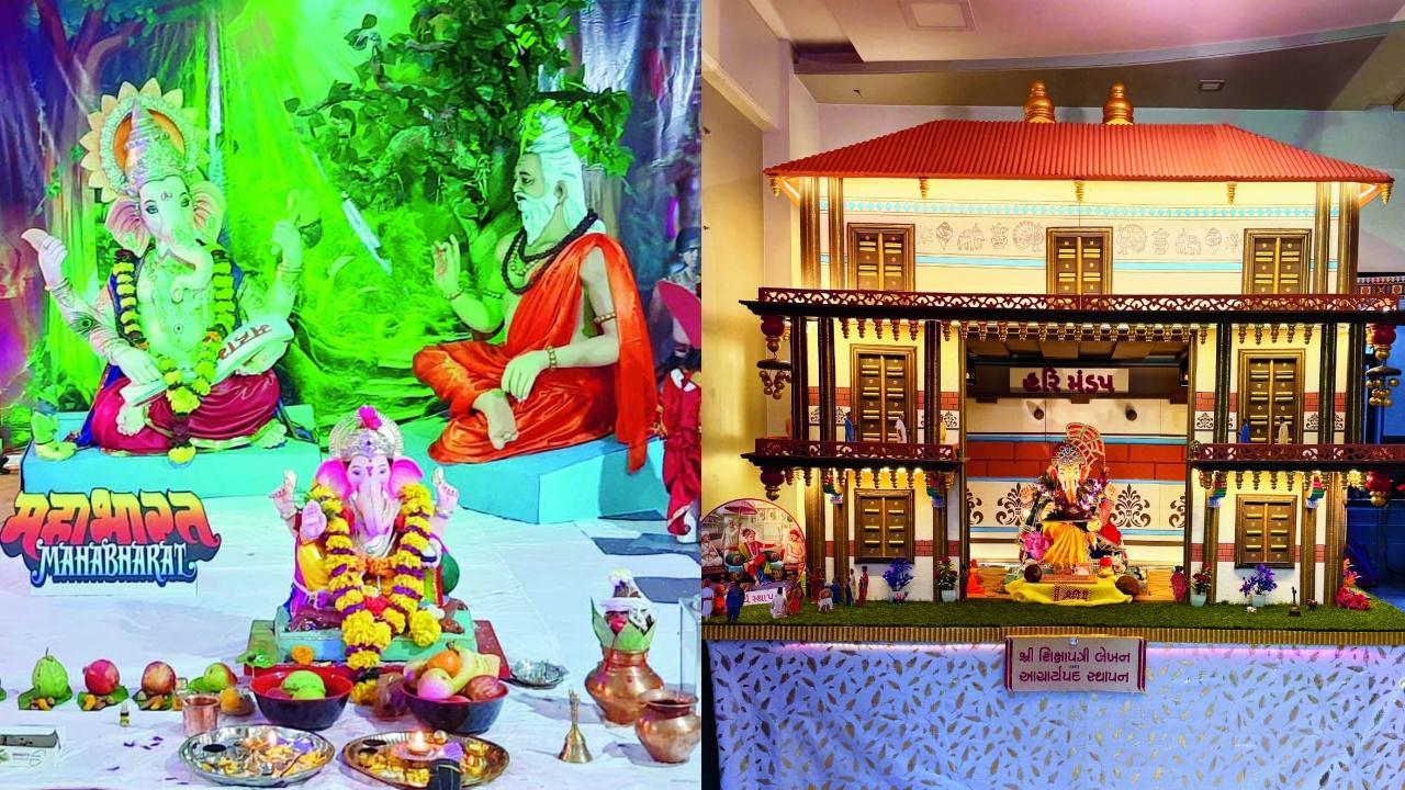ક્યાંક મહાભારત તો ક્યાંક શિક્ષાપત્રી લખતા બાપ્પા.... જોઈ લો તસવીરો