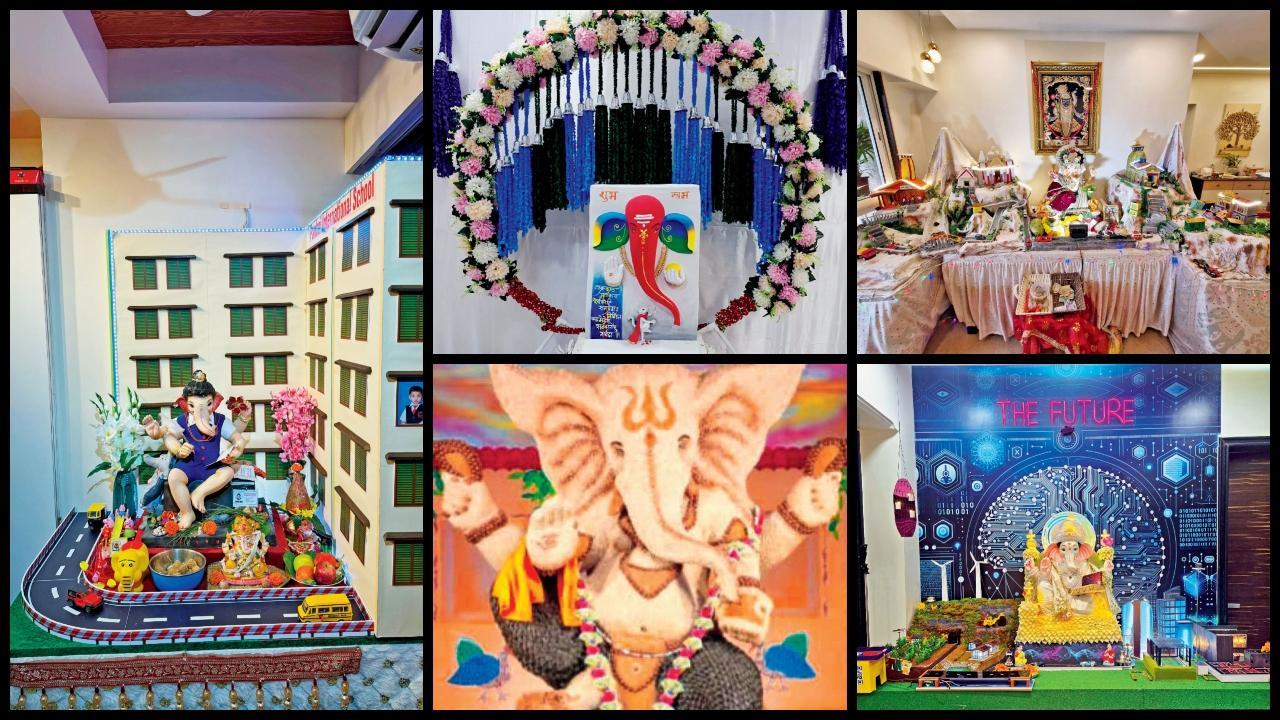 Ganesh Chaturthi 2025: ગુજરાતી પરિવારોએ બાપ્પા માટે કર્યું યુનિક ડેકોરેશન