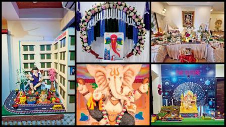 યુનિક ગણપતિ ડેકોરેશન્સની ઝલક