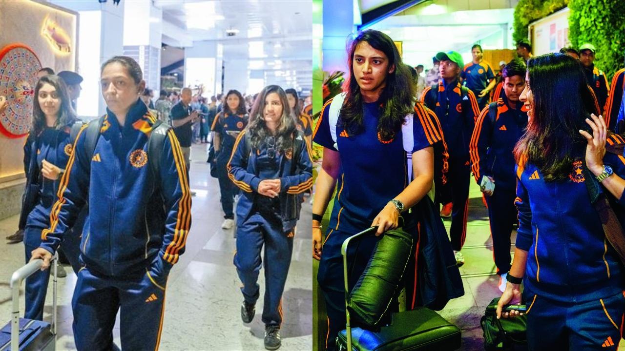 ગઈ કાલે ગુવાહાટીના ઍરપોર્ટ પર વિમેન્સ વર્લ્ડ કપ માટે ભારતીય મહિલા ટીમની પ્લેયરો કૅપ્ટન હરમનપ્રીત કૌર, હરલીન દેઓલ, સ્નેહ રાણા, સ્મૃતિ માન્ધના અને જેમિમા રૉડ્રિગ્સ જોવા મળી હતી.