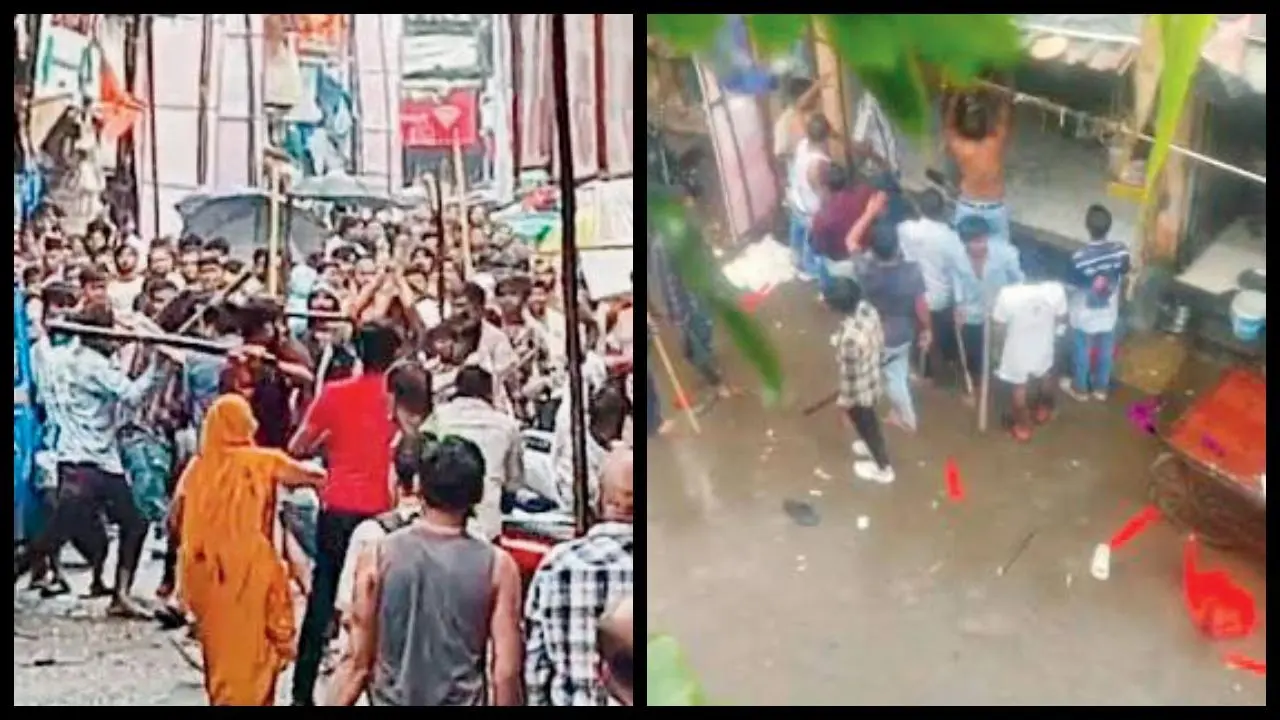 કાંદિવલીમાં થયેલી અથડામણનાં CCTV કૅમેરાનાં ફુટેજ