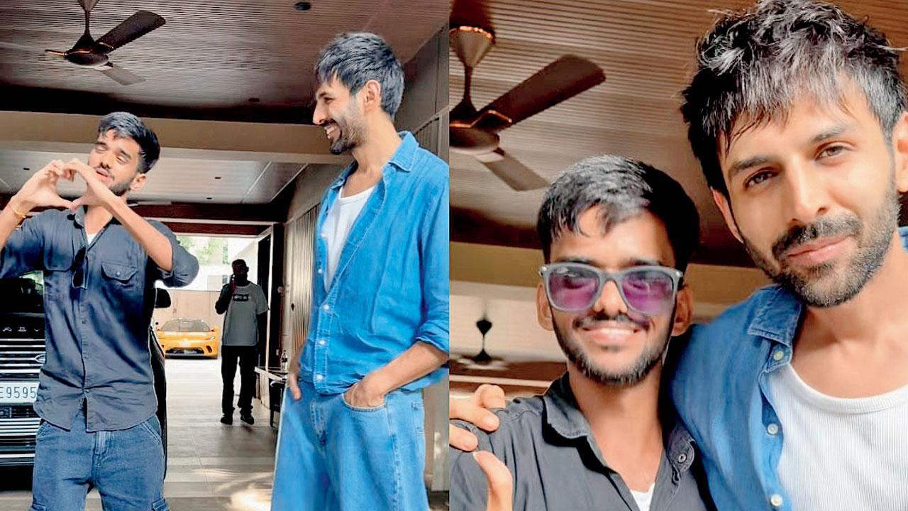 કાર્તિક આર્યન તેના ચાહક સાથે