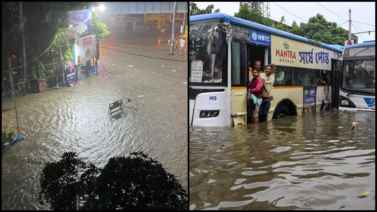 દુર્ગા પૂજા પહેલા કોલકાતામાં ભારે વરસાદ  (તસવીર સૌજન્ય: સોશિયલ મીડિયા) 