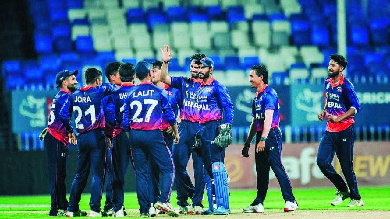 ગઈ કાલે વેસ્ટ ઇન્ડીઝને હરાવ્યા બાદ ખુશખશાલ નેપાલની ક્રિકેટ ટીમ