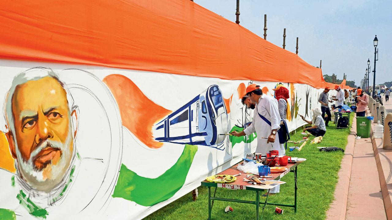 આ આર્ટ-ઇવેન્ટની થીમ હતી ‘વિકસિત ભારત કે રંગ કલા કે સંગ’