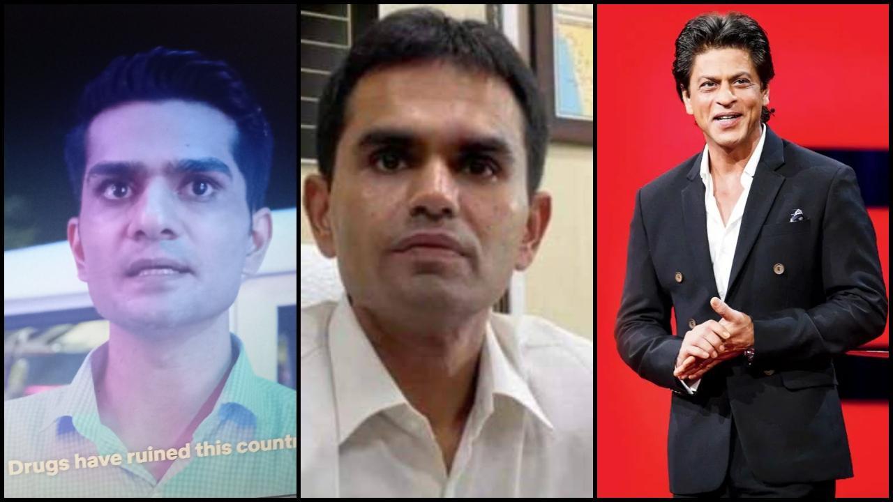 સમીર વાનખેડે અને શાહરૂખ ખાન (તસવીર સૌજન્ય: સોશિયલ મીડિયા) 