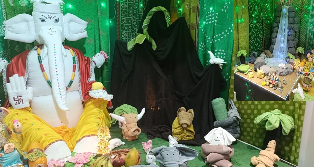 Ganeshotsav 2025: ઓશિકાં, ટુવાલ, સાડી, ટીશર્ટમાંથી બનેલા ગણપતિ જોયા છે?