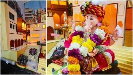 વારાણસી ઘાટ વચ્ચે શોભતા ગણેશજી