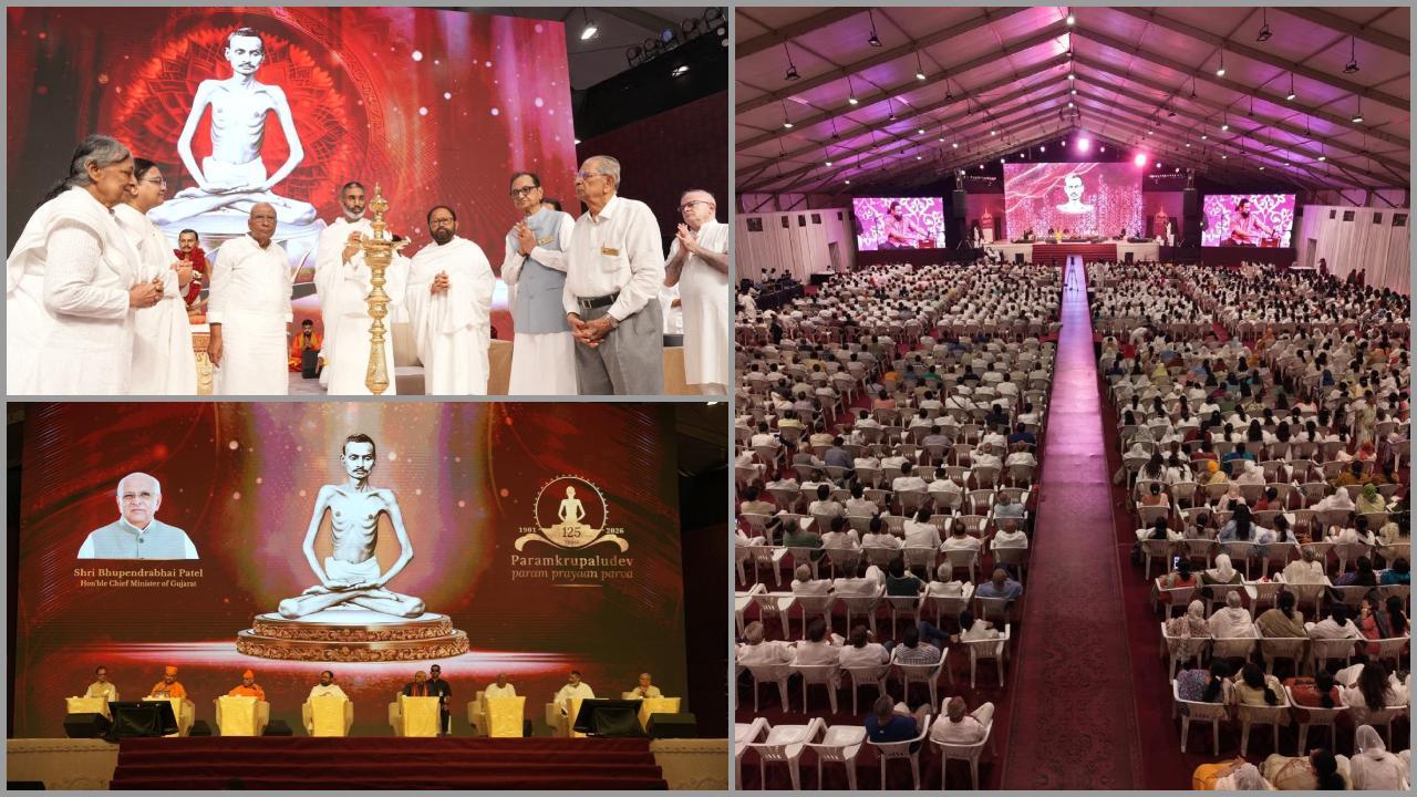 પરમકૃપાળુદેવ પરમ પ્રયાણ પર્વની ઊજવણીની તસવીરોનું કૉલાજ