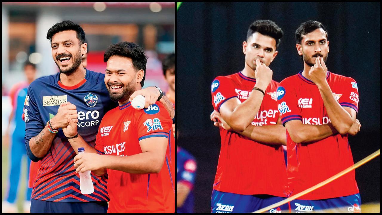 પ્રૅક્ટિસ-સેશન દરમ્યાન મજાક-મશ્કરી કરતો દિલ્હીનો કૅપ્ટન અક્ષર પટેલ અને લખનઉનો કૅપ્ટન રિષભ પંત, લખનઉનો સુપર જાયન્ટ્સનો ફાસ્ટ બોલર અર્જુન તેન્ડુલકર અને ઑલરાઉન્ડર શહબાઝ અહમદ પ્રૅક્ટિસ-સેશન દરમ્યાન નખ ચાવી રહ્યા હતા.