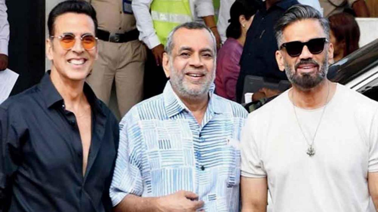 અક્ષય કુમાર, પરેશ રાવલ અને સુનીલ શેટ્ટી