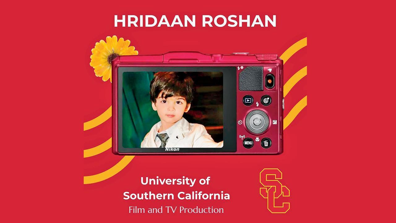 હૃતિક રોશનનો નાનો દીકરો રિદાન રોશન અમેરિકા જઈને શીખશે ફિલ્મમેકિંગ