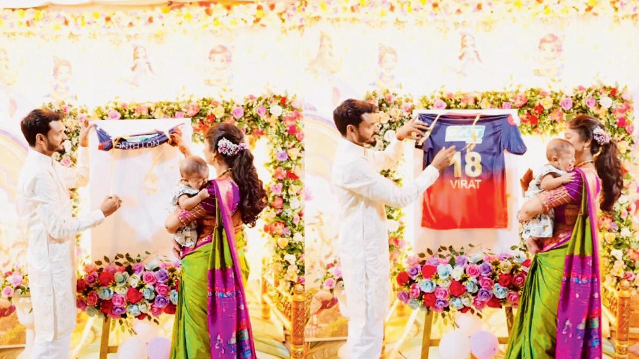 દીકરાનું નામ વિરાટ પાડ્યું અને નામકરણ કર્યું RCB સ્ટાઇલમાં