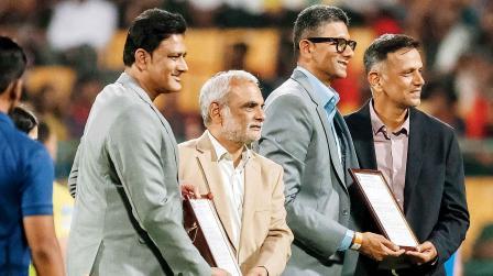 એમ. ચિન્નાસ્વામી સ્ટેડિયમના બન્ને એન્ડ્સને રાહુલ દ્રવિડ-અનિલ કુંબલેનું નામ મળ્યું