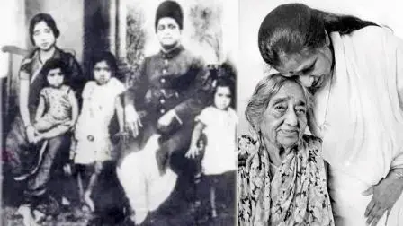 માતા-પિતા સાથે ત્રણ બહેનો, માતા સાથે આશા ભોસલે