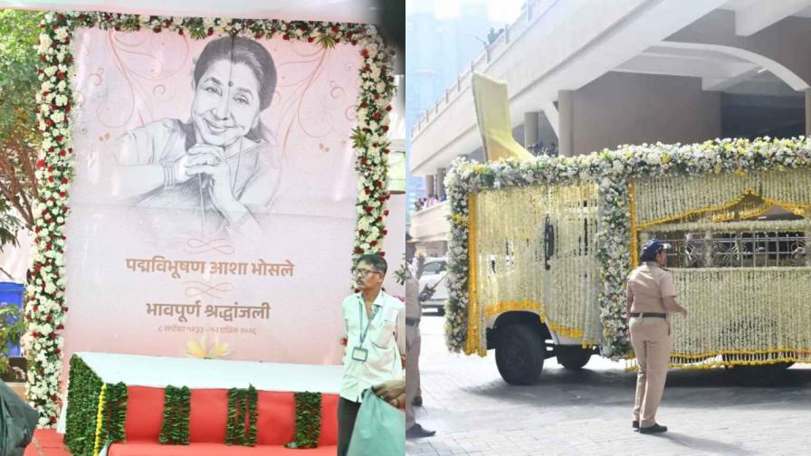 આશા ભોંસલેને અંતિમ વિદાય (તસવીરો: યોગેન શાહ, સતેજ શિંદે, મિડ-ડે)